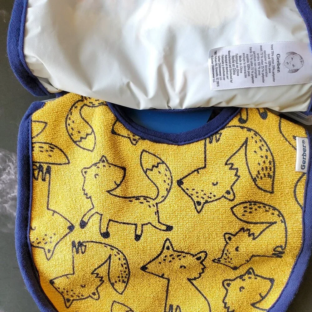 Baby Boy Gerber Bibs Fox Themed 3 pack  New